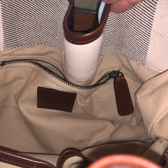 💯Burberry Mega Check Canvas Dark Leather Lowry - Picture 8 of 11